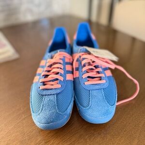 Blue and Pink Sneakers